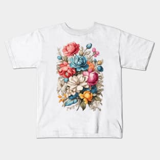 Watercolor Flower painting. Kids T-Shirt